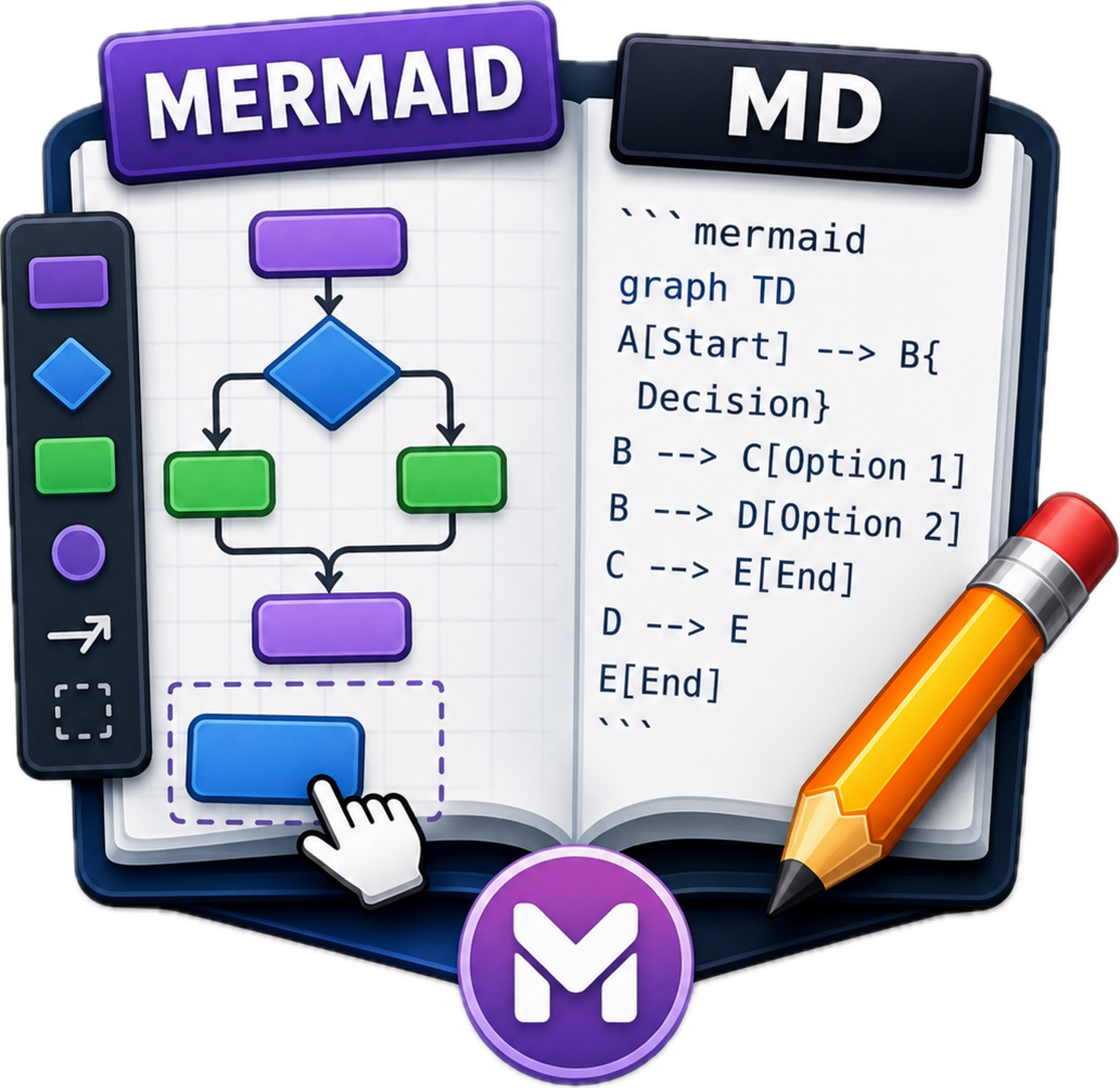 Mermaid NG — Visual Editor for VSCode · WYSIWYG, drag-and-drop, fully ...